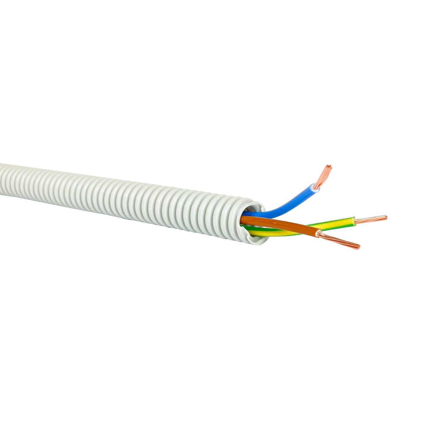 Egant - Gofra 750N 16mm + kabelis 3x2.5, PVC (minkštas) 100m