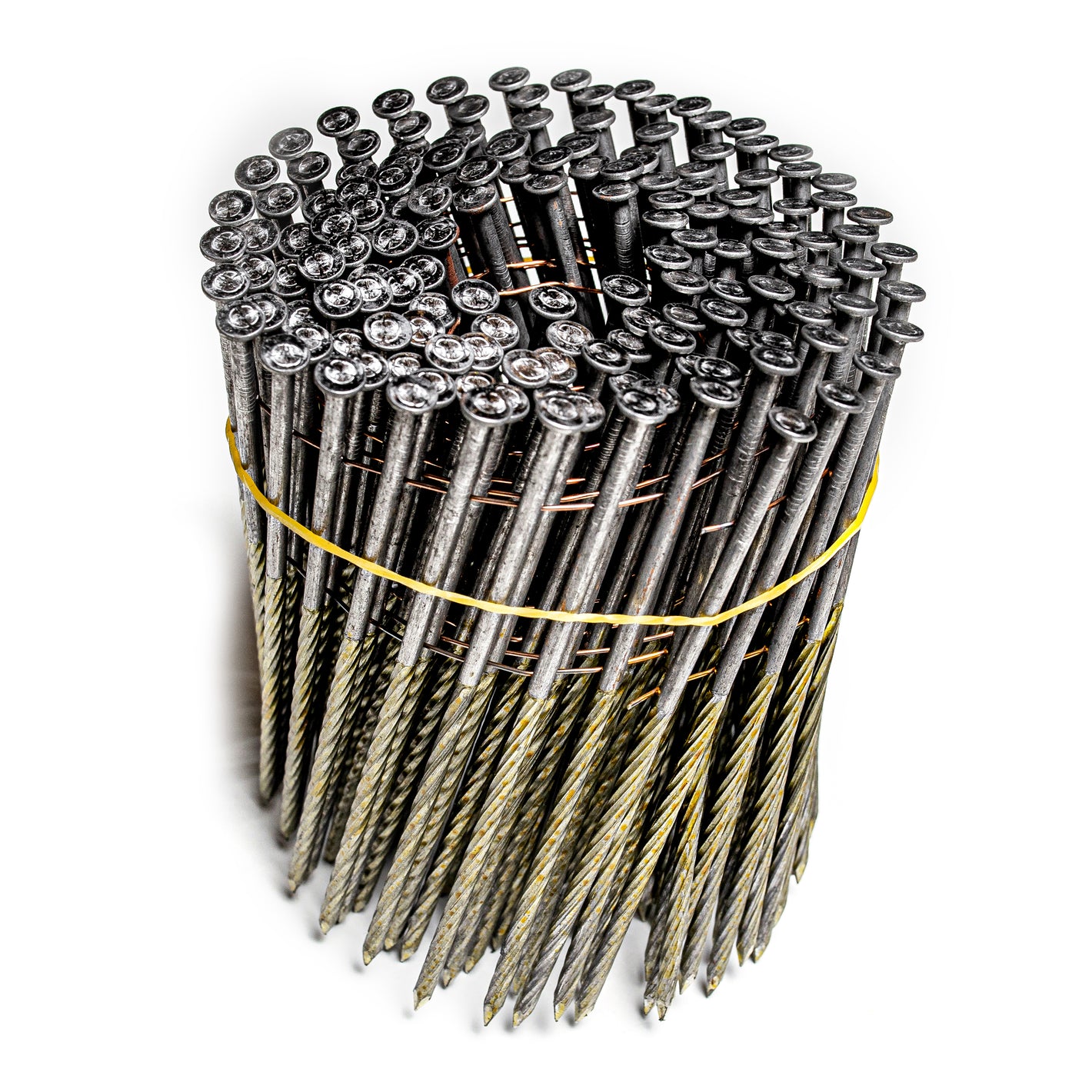 Galvanized Coil Nails 3.4x130 mm, 15°, Screw Shank