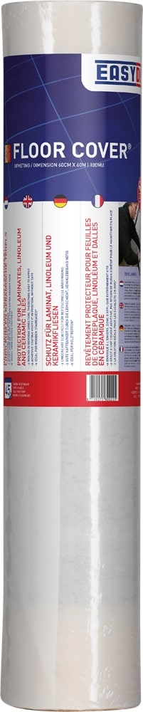 EASYDEK Floor cover - Apsauginė plėvelė grindims (100mk x 600mm x 60m)