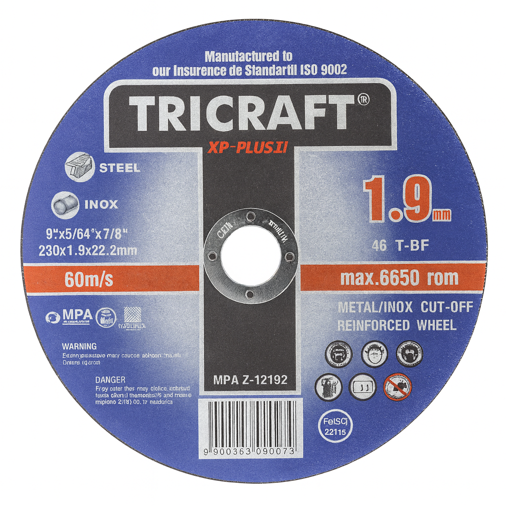 TRICRAFT XP Plus II plieno pjovimo diskas - 230 × 1,9 × 22,2 mm (Metalui/INOX)