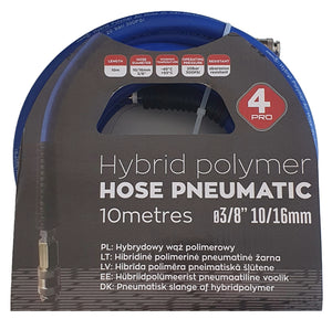 4PRO - Hibridinė polimerinė oro žarna su jungtimis PU (3/8, 10x16 mm, 10 m)