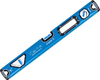 4PRO Magnetic Aluminum Spirit Level with 3 Vials, Handles and Side-View Vial (60cm - 120cm - 200cm)
