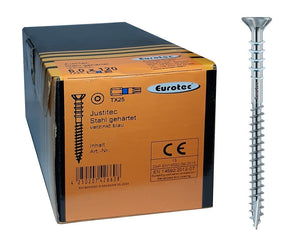 Eurotec Justitec - Distanciniai medsraigčiai įleidžiama galva, cinkuoti (6 x 70-160 mm)