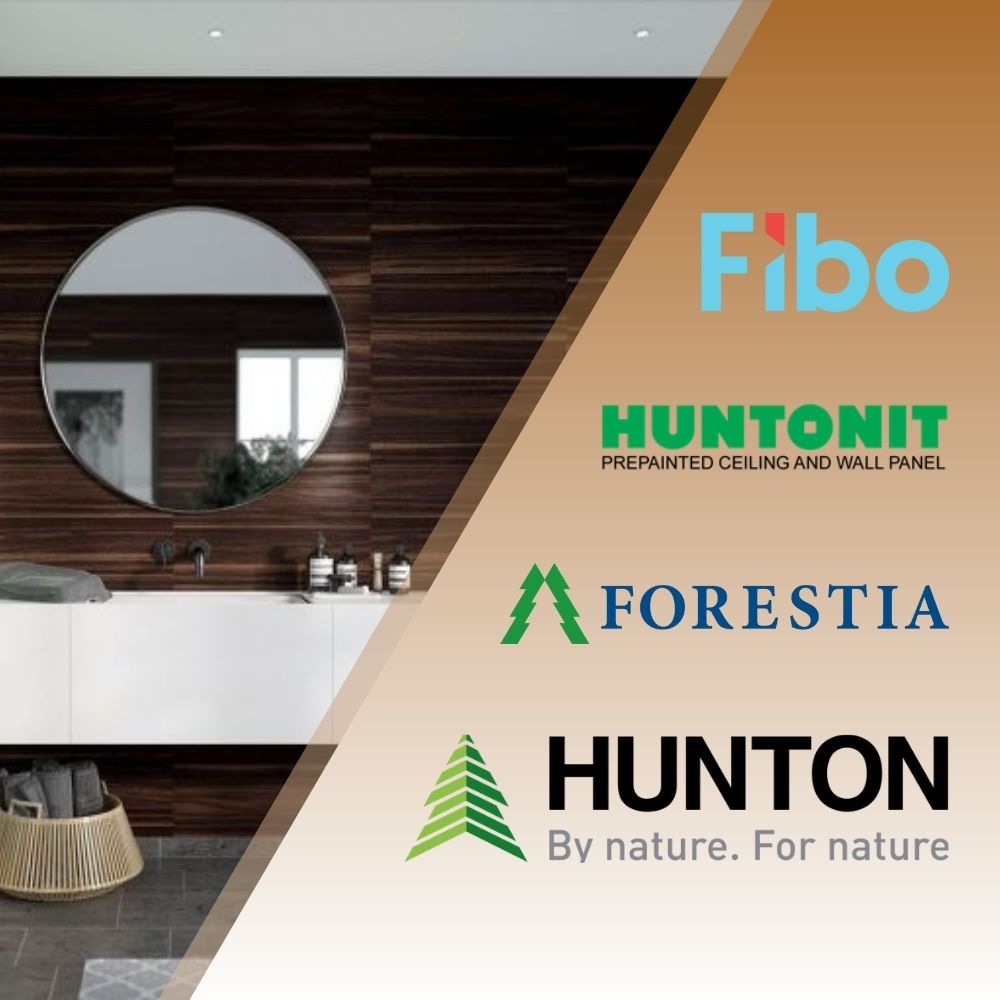 Apdailos plokštės - Huntonit, Hunton, Fibo, Forestia
