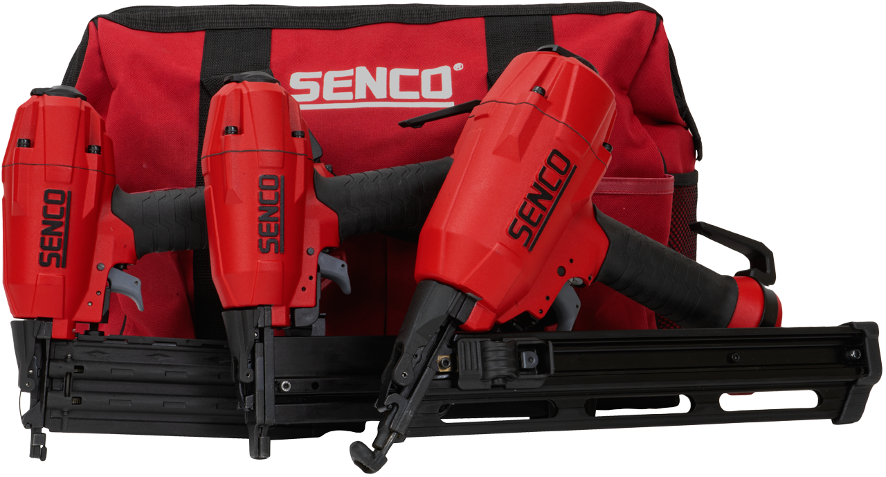 SENCO - 3 pneumatinių apdailos įrankių komplektas (FinishPro18BL, FinishPro35BL, SLS18BL)