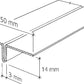 T formos profilis (1.0 x 50 x 3100 mm)