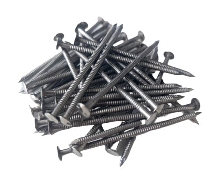 Vinys, nerūdijantis plienas, rifliuotos (2.5 x 60 mm) (25 kg)
