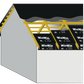 Difuzijai atviros stogo plokštės "Win Win" (atstumas tarp gegnių 600 mm) (450 x 850 x 50 mm)