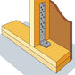 AH29050/2 Simpson Strong-Tie - Tvirtinimo kampas (292 x 52 x 40 mm) (2 mm)