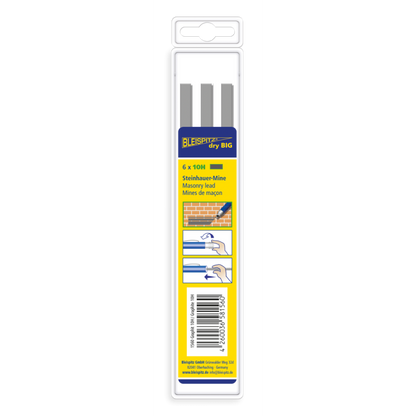 Bleispitz Dry BIG Graphite 10H Refill Leads