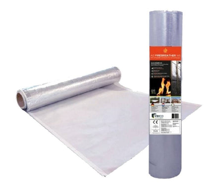 WINCO Firebreather Alu A2 W1 - Nedegi, šilumą atspindinti, difuzinė membrana (1.2 m x 35 m/50 m; 42 m2/60 m2)