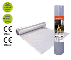 WINCO Firebreather Alu A2 W1 - Nedegi, šilumą atspindinti, difuzinė membrana (1.2 m x 35 m/50 m; 42 m2/60 m2)