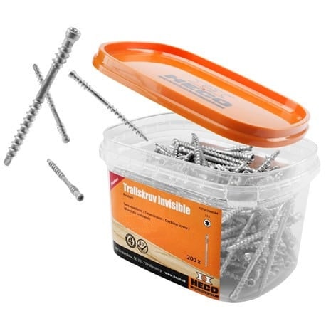 HECO Invisible - Medsraigčiai terasai (4.2 x 60 mm) (200 vnt.) C4