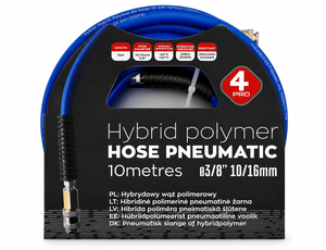 4PRO - Hibridinė polimerinė oro žarna su jungtimis PU (3/8, 10x16 mm, 10 m)