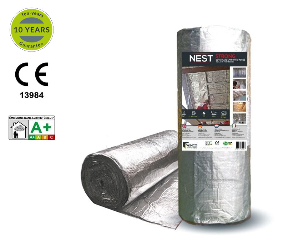 WINCO Intech Strong - Nedegi, šilumą atspindinti membrana, oro ir garų kontrolei (1m x 25m; 25m2)