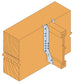 IUSE239/61 - Dvitėjinės sijos laikiklis (239 x 61 x 1.2 mm)