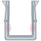 IUSE239/61 - Dvitėjinės sijos laikiklis (239 x 61 x 1.2 mm)