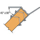 LSSU216/60 - Reguliuojamas gegnių laikiklis (216 x 60 x 1.2 mm)