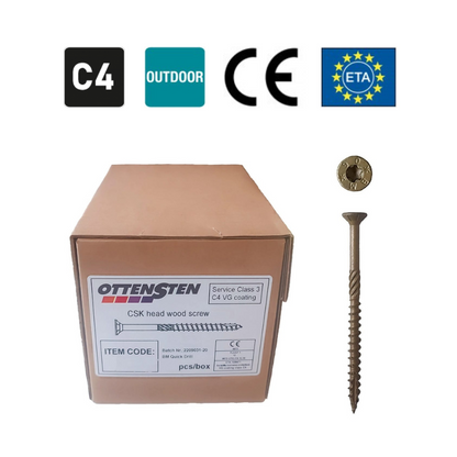 4PRO - Medsraigčiai įleidžiama galva (6.0 x 90-180 mm) (100 vnt) C4