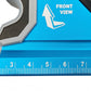 4PRO Magnetic Aluminum Spirit Level with 3 Vials, Handles and Side-View Vial (60cm - 120cm - 200cm)