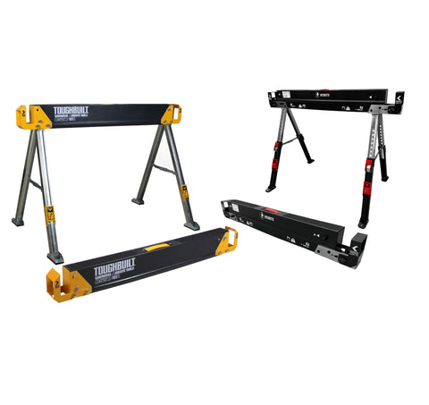 Sawhorses, workbenches