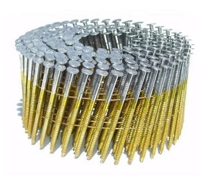 Vinys būgnuose 16° galvanizuotos, rifliuotos (2.5 x 65 mm) (7200 vnt.)