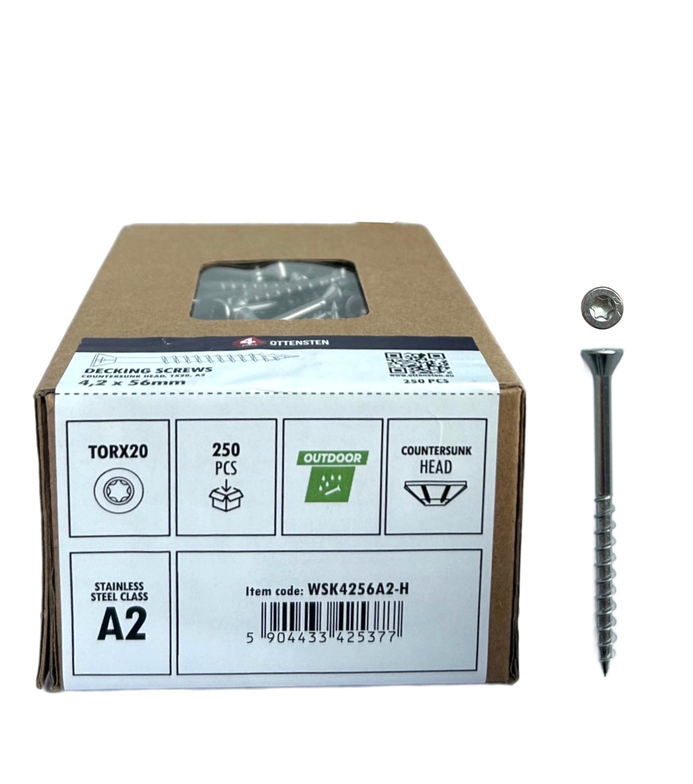 4PRO – Stainless Steel Decking Facade Wood Screws A2 (4.2 × 42–56 mm)