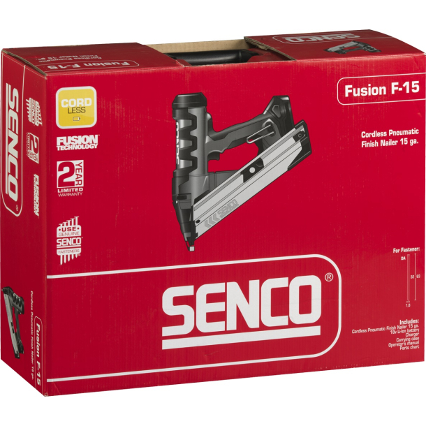 SENCO FUSION F15XP - Smeigių kalimo įrankis (1.8 mm) (32 - 64 mm) (15 ga) su 1 baterija (4)