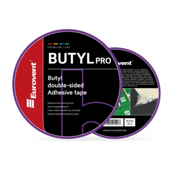 Dvipusio lipnumo butilo juosta BUTYL PRO (45 mm x 20 m) (2)