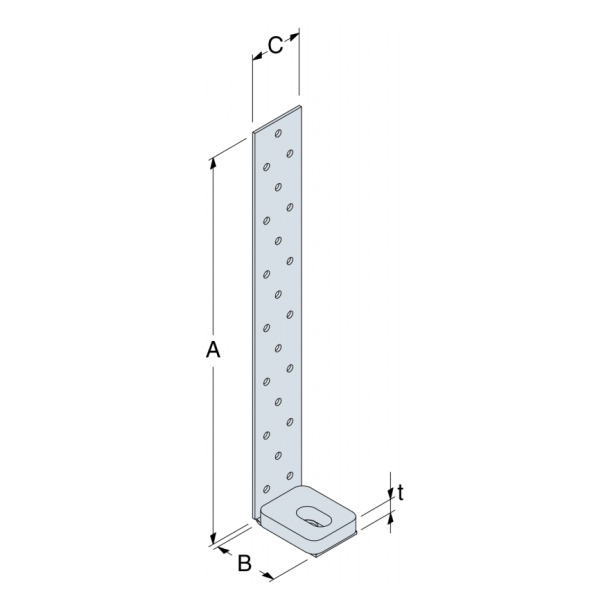 AH29050/2 Simpson Strong-Tie - Tvirtinimo kampas (292 x 52 x 40 mm) (2 mm) (2)