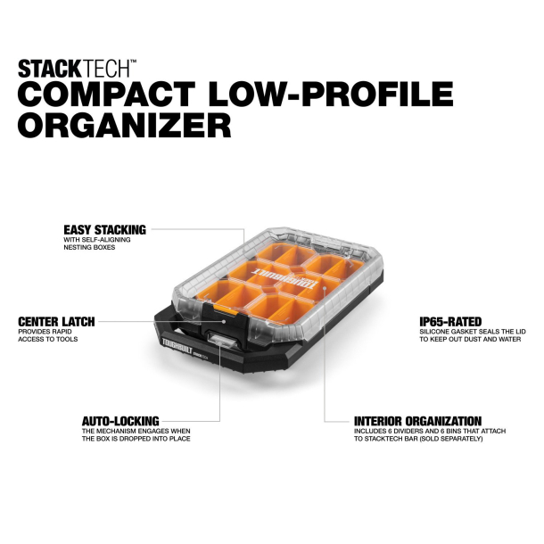 ToughBuilt StackTech – Kompaktiškas 1/2 Žemo Profilio Organizatorius (4)