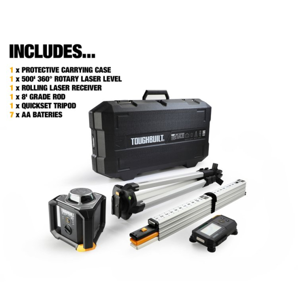 ToughBuilt – 360° rotacinis lazerinis nivelyras (152 m) (6)