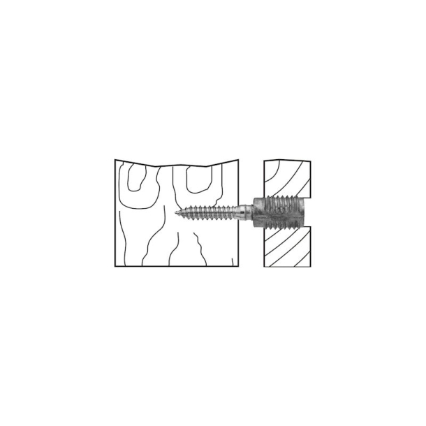 VSB Karmskruv - Reguliuojami staktų ir rėmų sraigtai, cinkuoti (7 x 70/90 mm) (3)