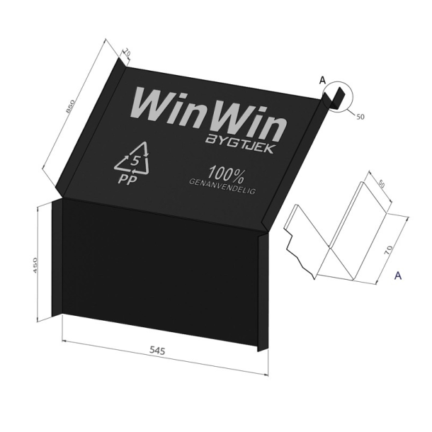 Difuzijai atviros stogo plokštės "Win Win" (atstumas tarp gegnių 600 mm) (450 x 850 x 50 mm) (1)