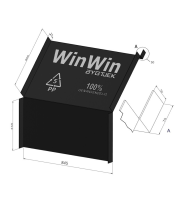 Difuzijai atviros stogo plokštės "Win Win" (atstumas tarp gegnių 900 mm) (450 x 850 x 50 mm)