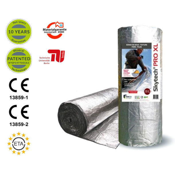 WINCO Skytech Pro XL - Nedegi, izoliacinė vėdinimo membrana (1.12m x 18m; 20m2) (1)