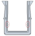 IUSE399/92 - Dvitėjinės sijos laikiklis (399 x 92 x 1.2 mm) (3)