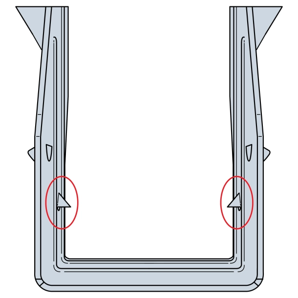 IUSE399/92 - Dvitėjinės sijos laikiklis (399 x 92 x 1.2 mm) (3)